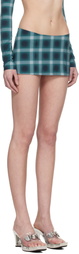 Mowalola Blue MISS SIXTY Edition Plaid Miniskirt