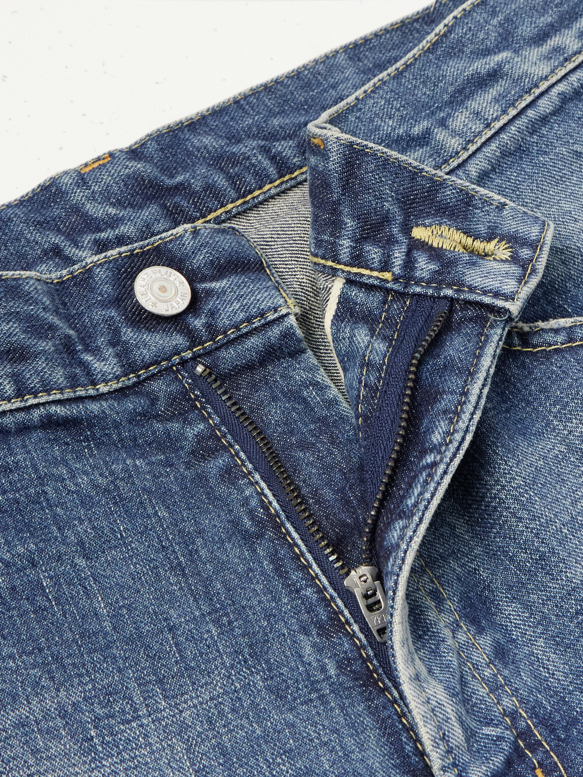 Beams Plus - Straight-Leg Paint-Splattered Jeans - Blue