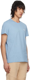 Balmain Blue Flocked T-Shirt