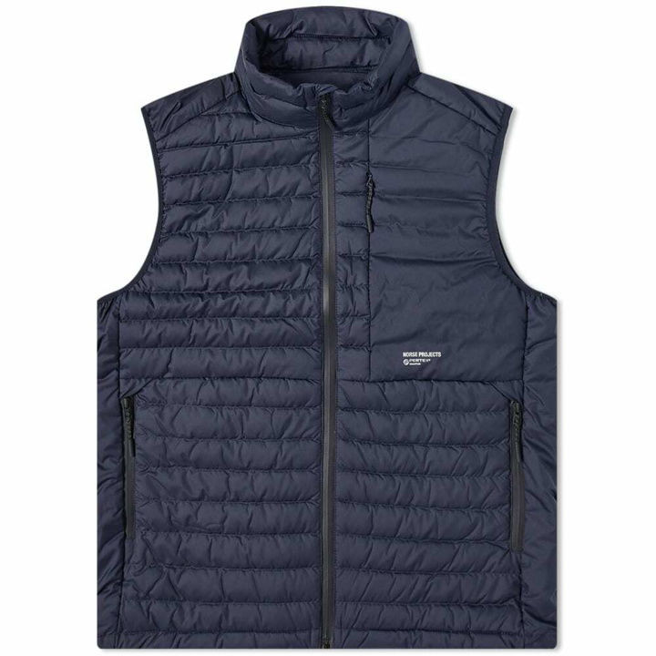 Photo: Norse Projects Men's Birkholm Light Down Pertex Gilet in Dark Navy