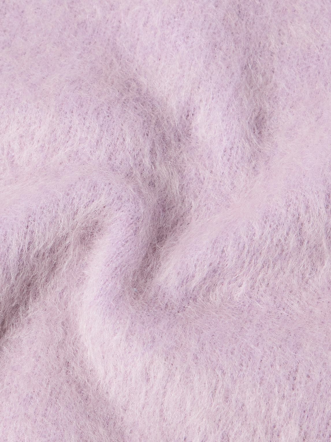 SAINT LAURENT PARIS ニット セーター パープル SAINT LAURENT - Slim-Fit Mohair-Blend Sweater - Purple Saint Laurent