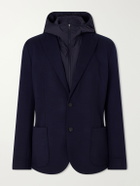 SEASE - Hodded Virgin Wool Blazer - Blue