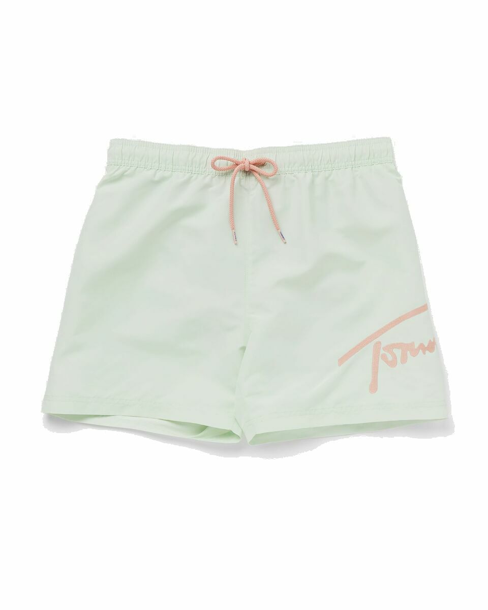 Photo: Tommy Jeans Medium Drawstring Shorts Green - Mens - Swimwear
