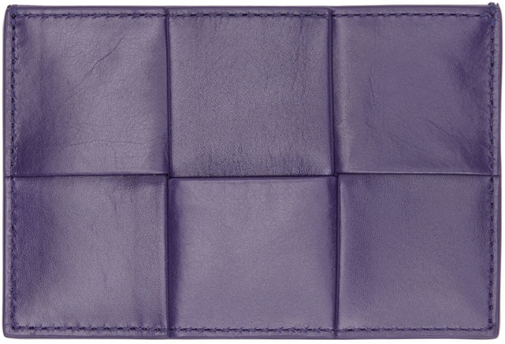 Photo: Bottega Veneta Purple Intreccio Card Holder