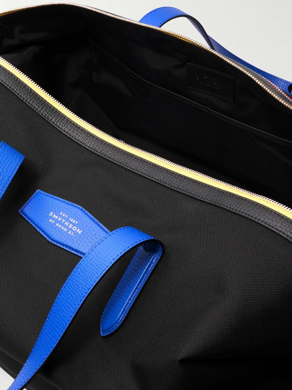 SMYTHSON - Norton Full-Grain Leather-Trimmed Nylon Weekend Bag