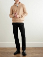 Polo Ralph Lauren - Logo-Embroidered Honeycomb-Knit Cotton Half-Zip Sweater - Neutrals