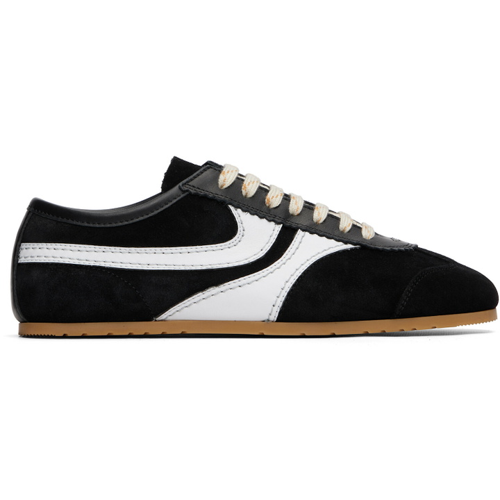Photo: Dries Van Noten Black & White Suede Sneakers
