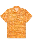 BODE - Chenille Cotton Shirt - Orange