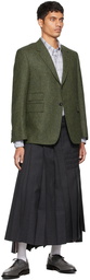 Thom Browne Grey Wool 4-Bar Backstrap Pleated Skirt