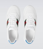 Gucci - Leather sneakers with Web