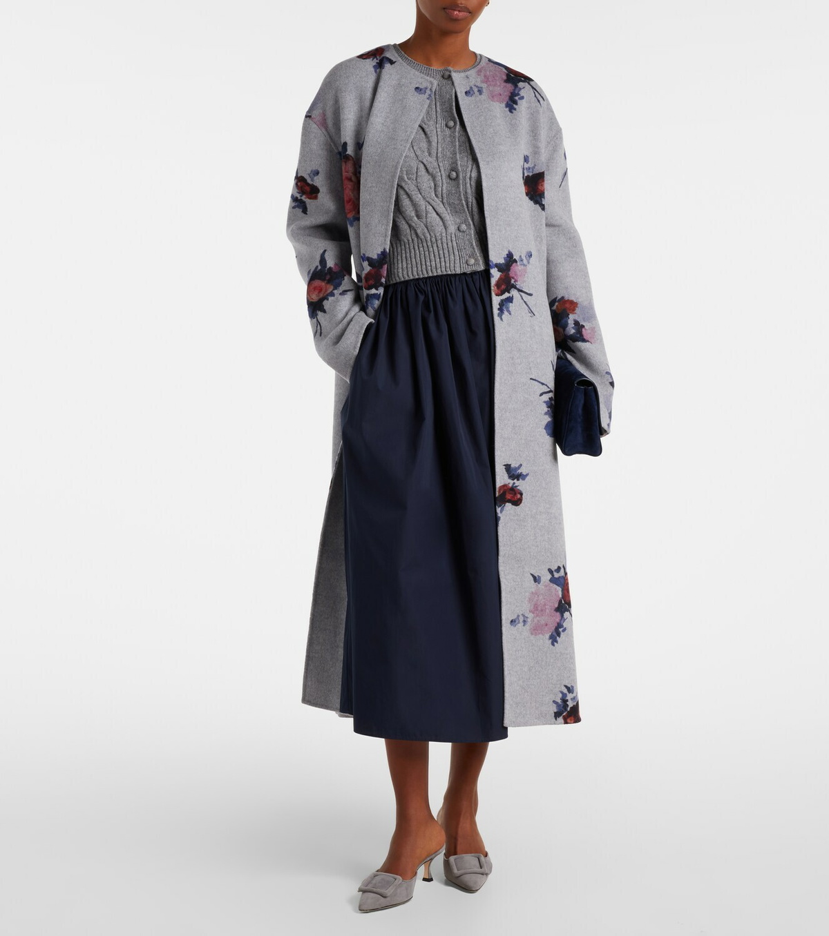 Erdem Floral wool coat