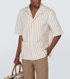 Lardini Striped cotton poplin shirt