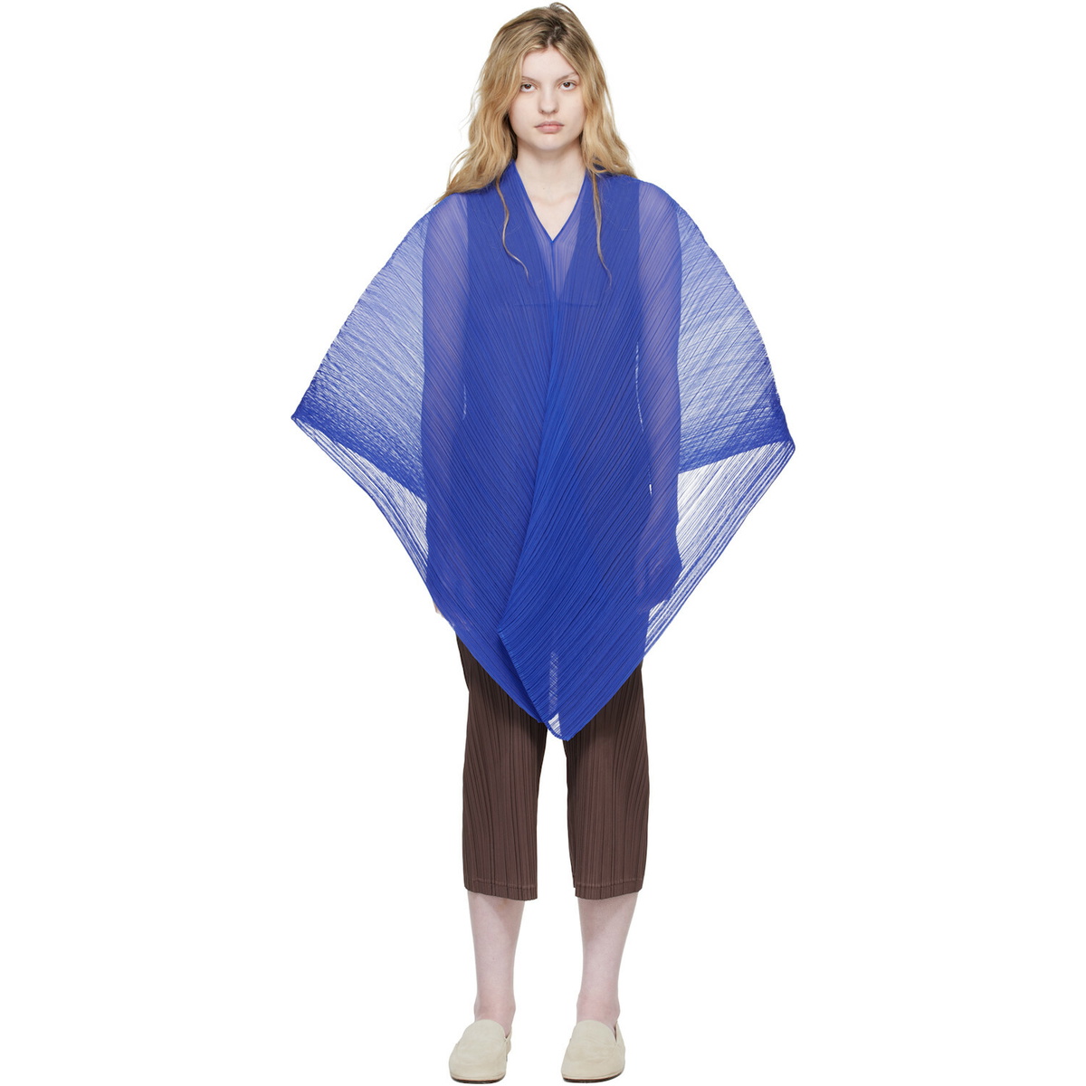 PLEATS PLEASE ISSEY MIYAKE Blue Madame-T Scarf