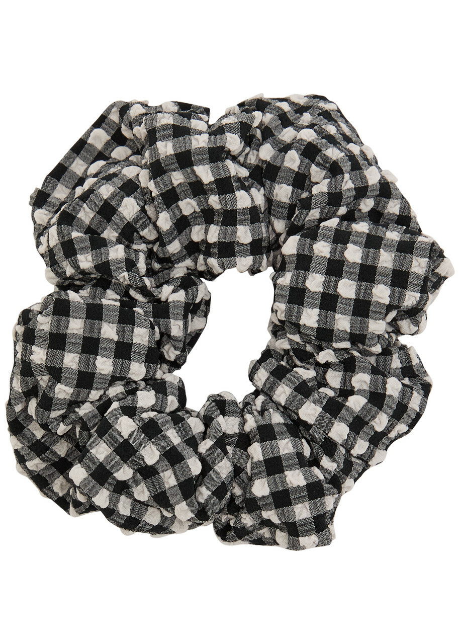 Hunza G Seersucker Scrunchie - Black - One Size