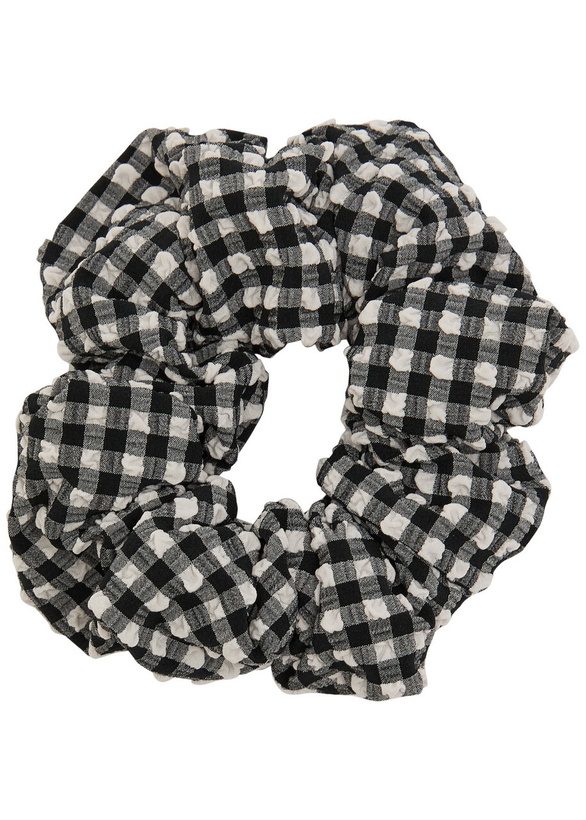 Photo: Hunza G Seersucker Scrunchie - Black - One Size