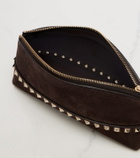 Valentino Garavani Rockstud Small suede pouch