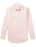 LORO PIANA - Striped Linen Shirt - Pink