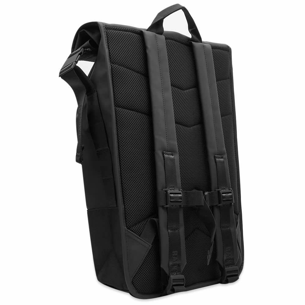 Rains Men's Trail Rolltop Backpack in Black Rains