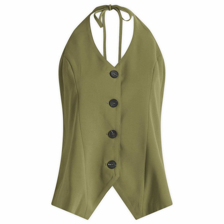 Photo: 4th & Reckless Women's Sabrina Waistcoat in Khaki