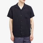 A.P.C. Men's x JJJJound Linen Vacation Shirt in Dark Navy