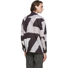 Issey Miyake Men Grey Printed Wrinkle Shirt