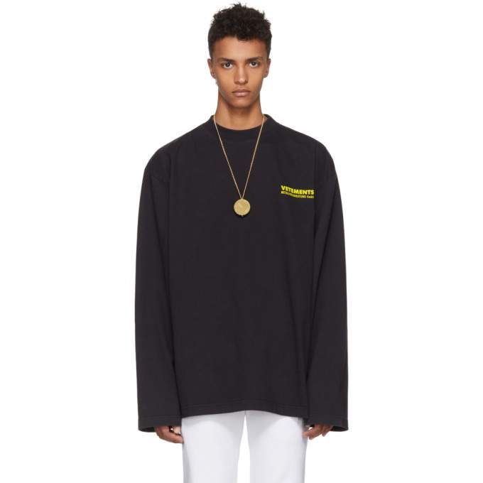 Photo: Vetements Black Long Sleeve Metal T-Shirt