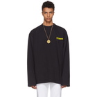 Vetements Black Long Sleeve Metal T-Shirt