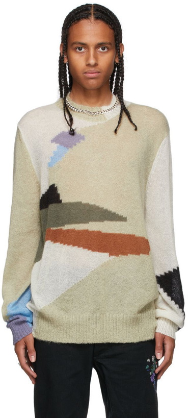 Photo: Brownstone Multicolor Mohair Camo Landscape Sweater