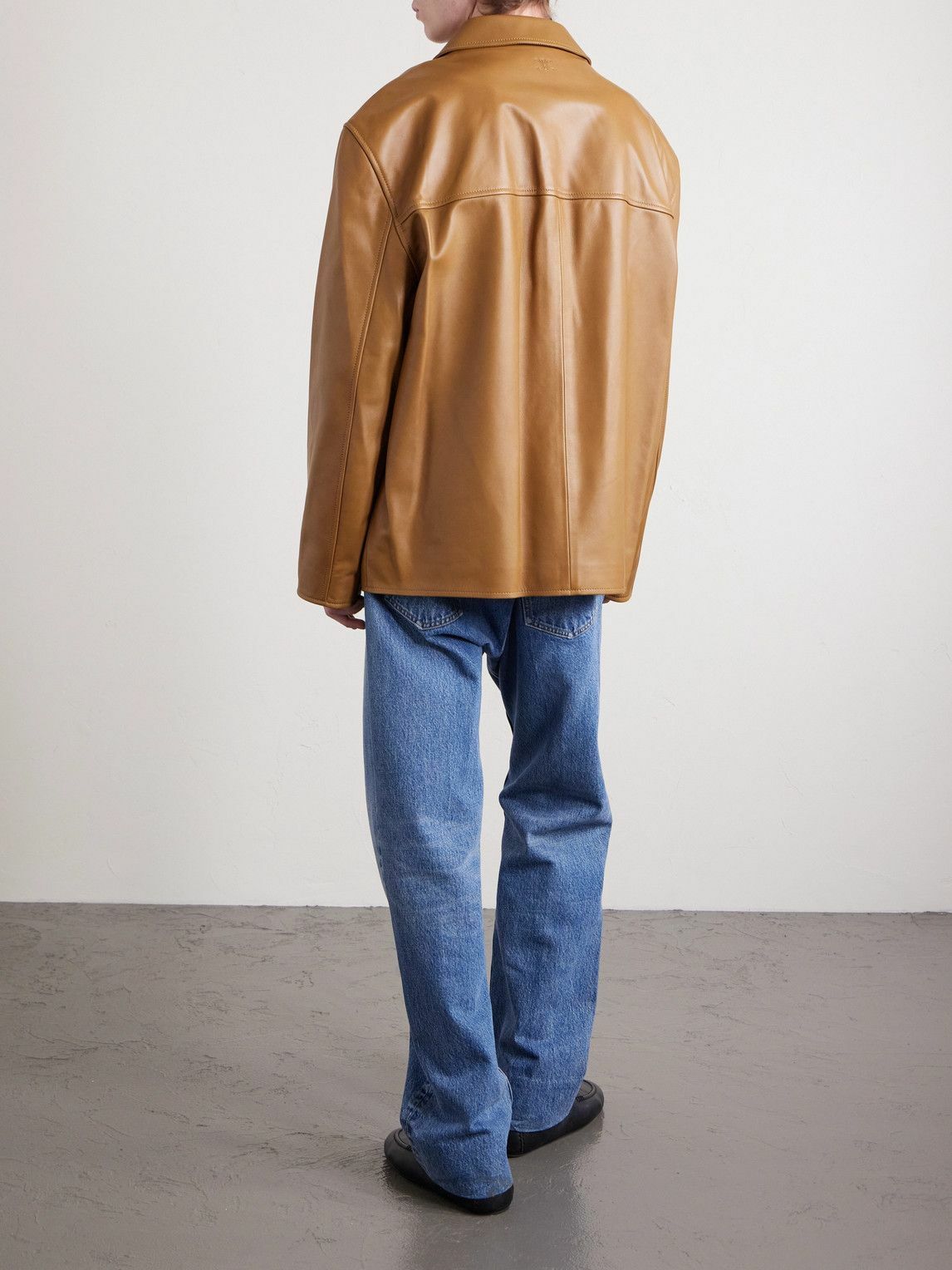 CELINE - Leather Jacket - Brown