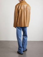 CELINE - Leather Jacket - Brown