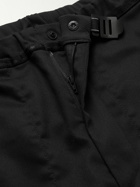 And Wander - Air Hold Slim-Fit Tapered Belted Thermolite and Canvas Trousers - Black