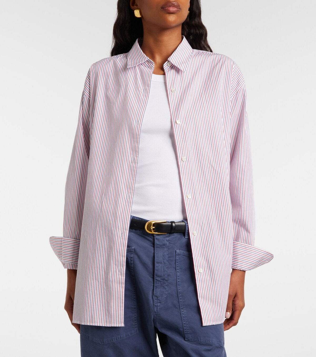 Nili Lotan Yorke striped cotton shirt