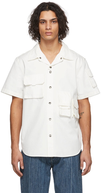 Photo: Helmut Lang Off-White Utility Short Sleeve Shirt