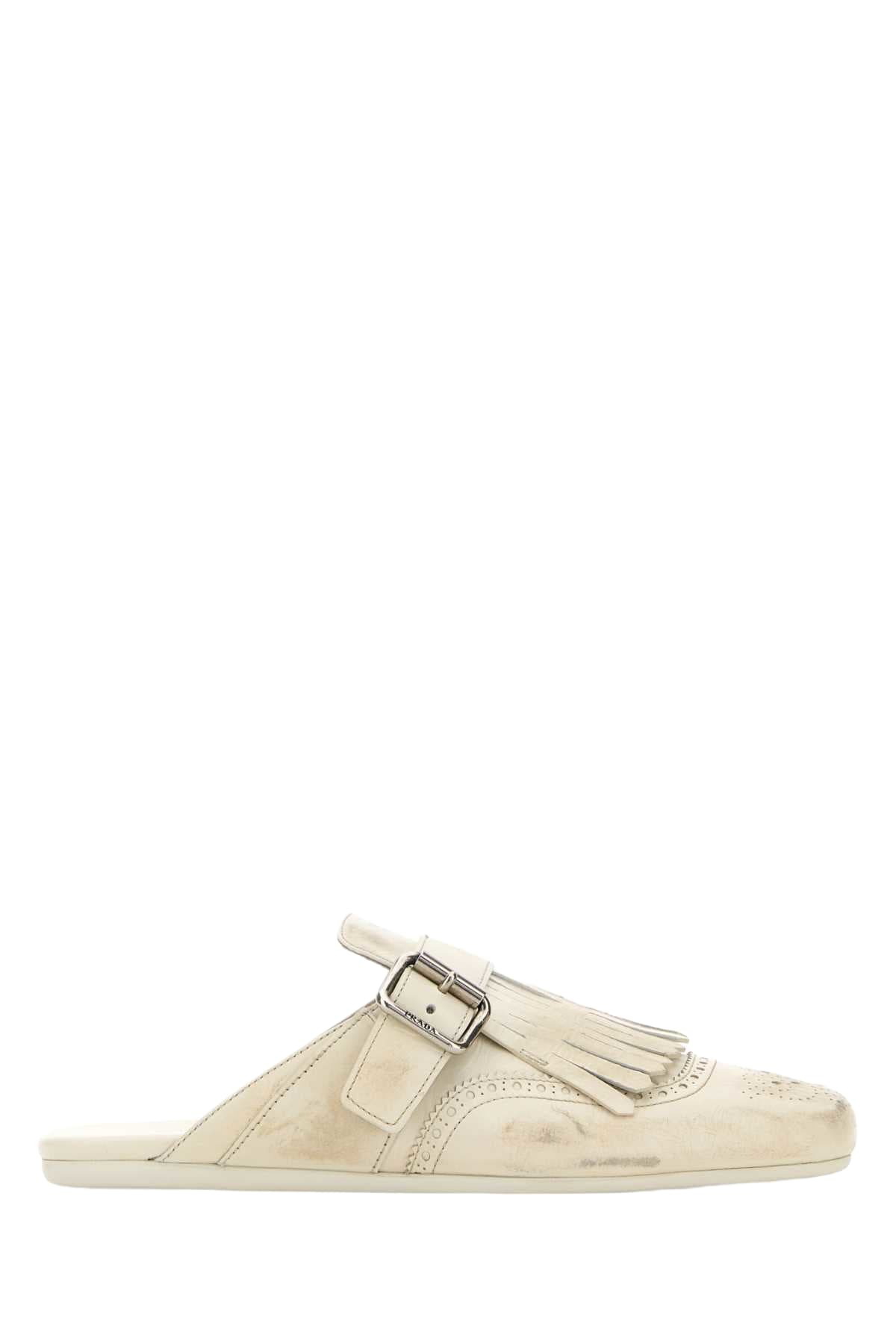スリッポン PRADA WHITE NAPPA LEATHER SLIPPERS Prada Padded nappa-leather Slides | White | FARFETCH