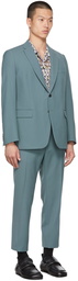 Dries Van Noten Blue Wool Gabardine Suit