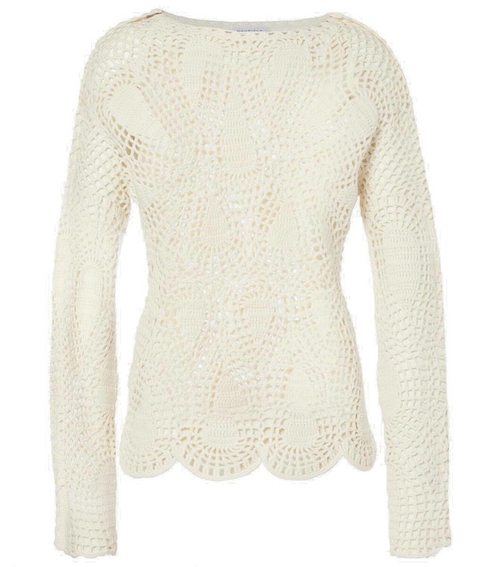 Photo: Gabriela Hearst Caps crochet wool and cashmere top