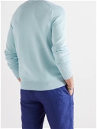 LORO PIANA - Cotton and Silk-Blend Sweater - Blue - IT 52