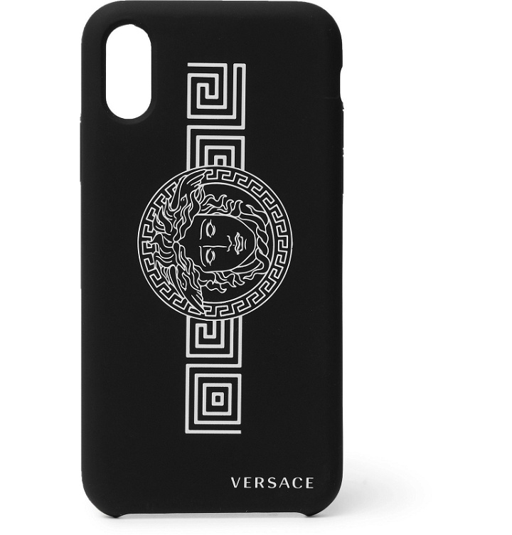 Photo: Versace - Logo-Print iPhone X and XS Case - Black