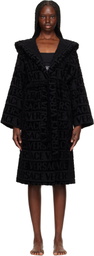 Versace Underwear Black Allover Bathrobe