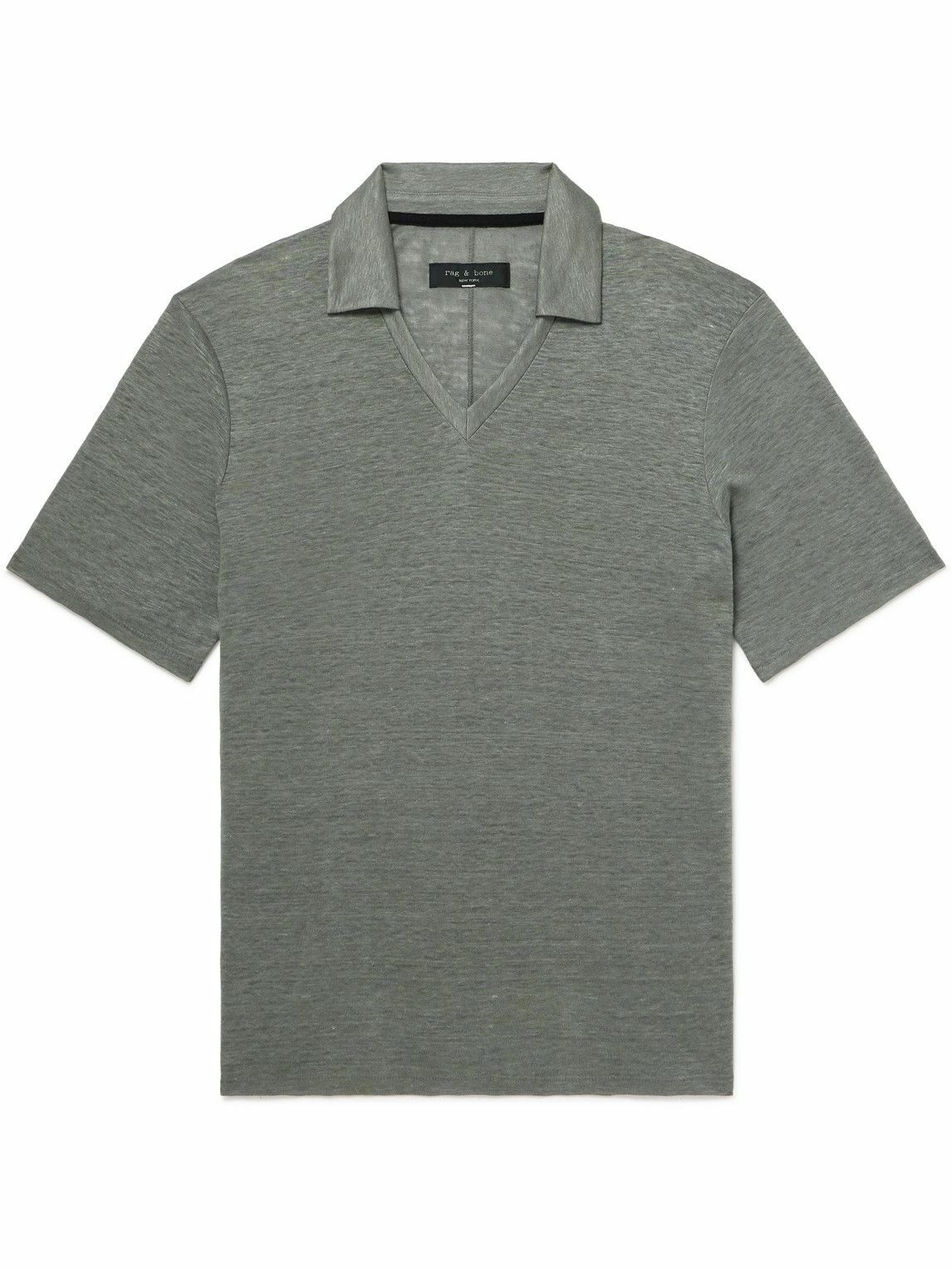 Rag & Bone - Johnny Linen Polo Shirt - Green