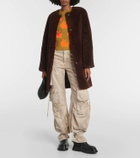 Yves Salomon Belted shearling coat