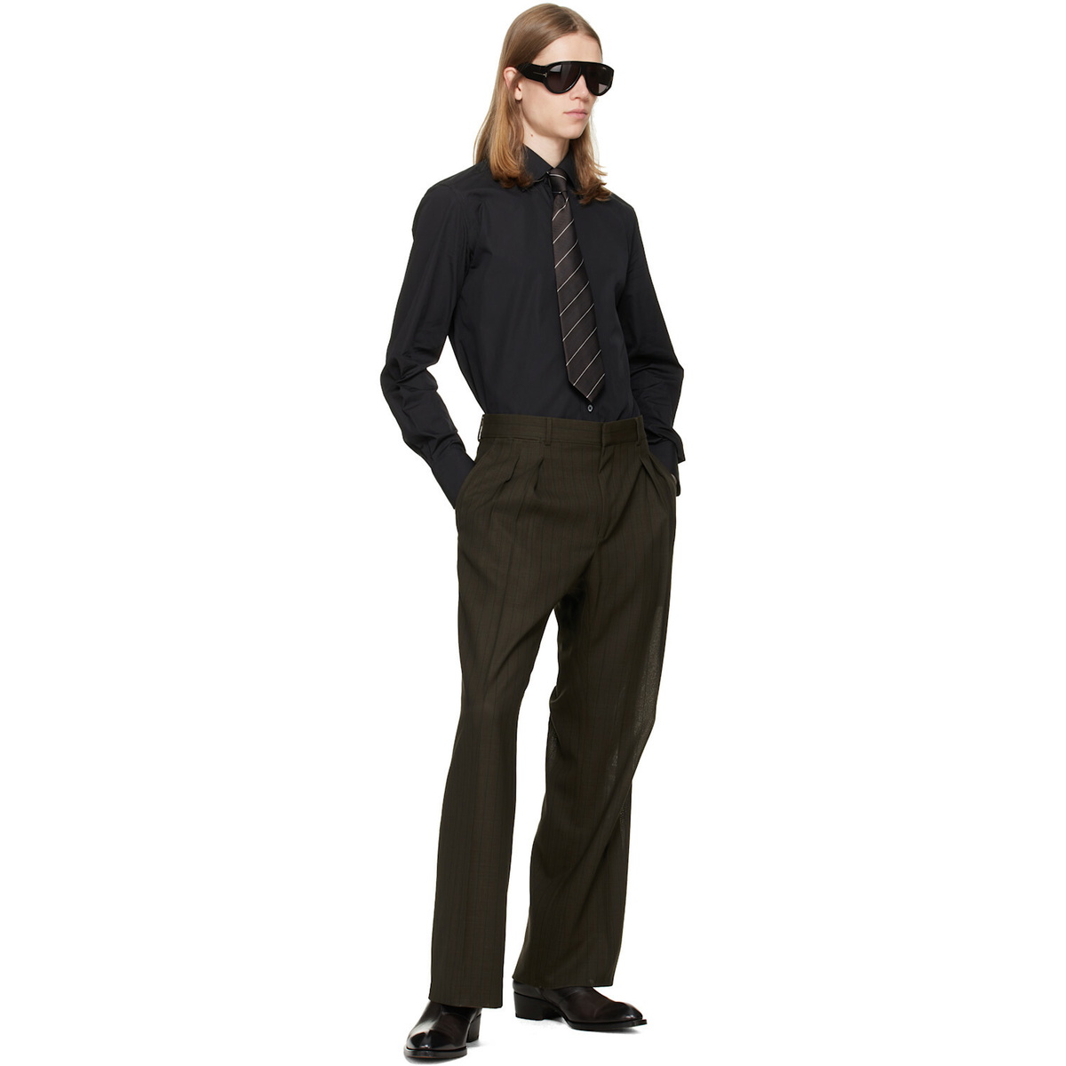 TOM FORD Black Poplin Slim Fit Shirt