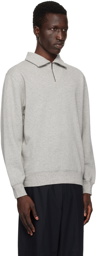 BEAMS PLUS Gray Half-Zip Sweatshirt