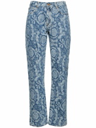 VERSACE - Baroque Jacquard Denim Jeans