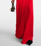 Blumarine Embellished draped gown