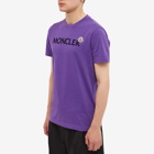 Moncler Men's Text Logo T-Shirt in Purple