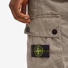 Stone Island Men's Brushed Cotton Canvas Cargo Pants in Dove Grey