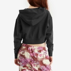 A Bathing Ape Women's Pigment Dyed One Point Crop Zip Hoodie in Black