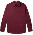 LOEWE - Logo-Embroidered Cotton-Drill Shirt - Burgundy