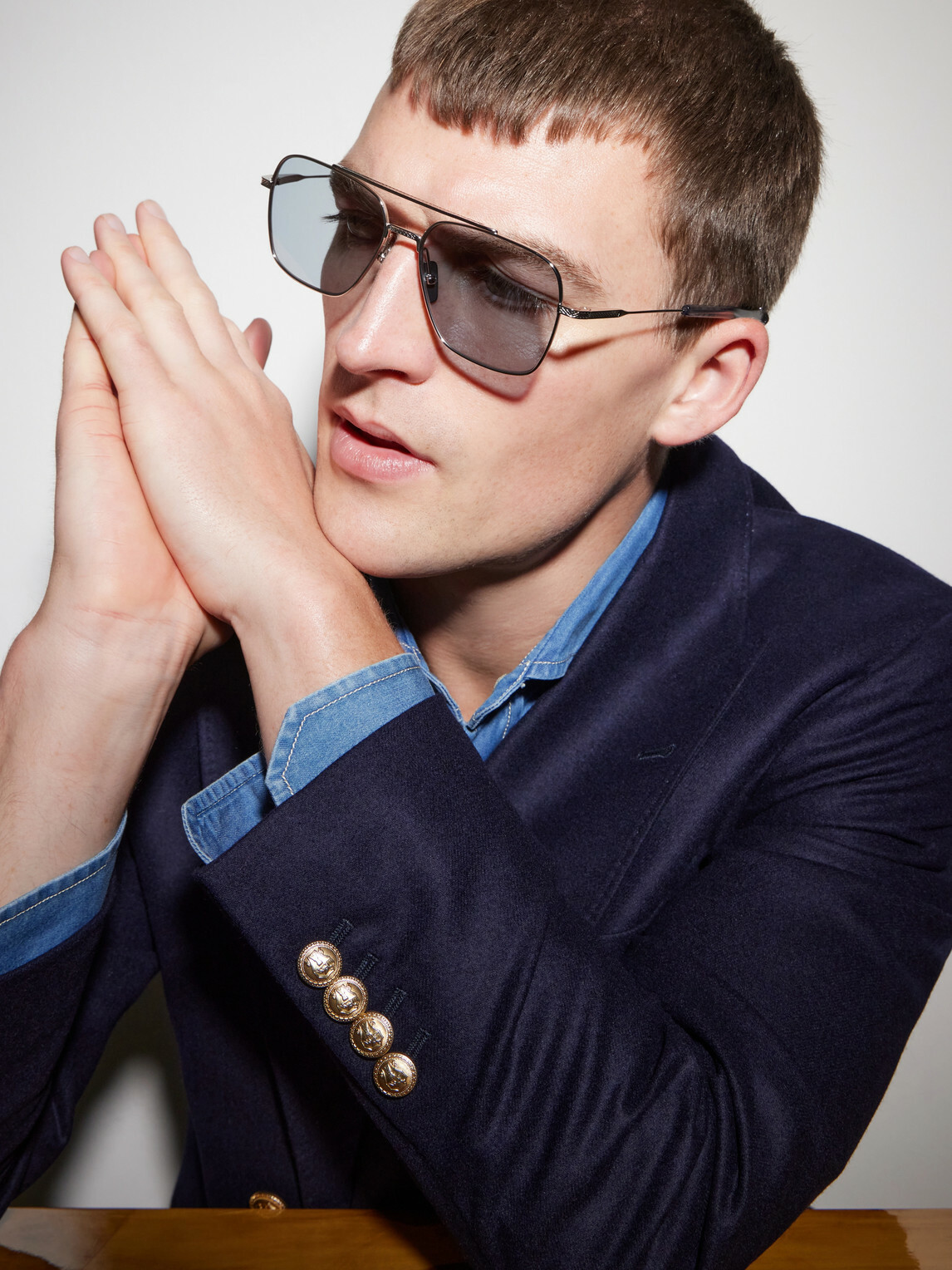 DITA - Flight-Seven Aviator-Style Titanium Sunglasses